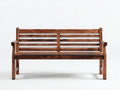Gartenbank aus Holz 150 x 60 x 88 cm - Braun - rustikaler Gartenbereich