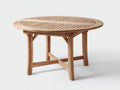 Gartentisch rund aus Holz 120 x 120 x 75 cm - Natur - klassischer Gartenstil
