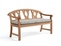 Gartenbank Holz 150x62x92 cm - Natur-Beige - Klassisches Design für Garten