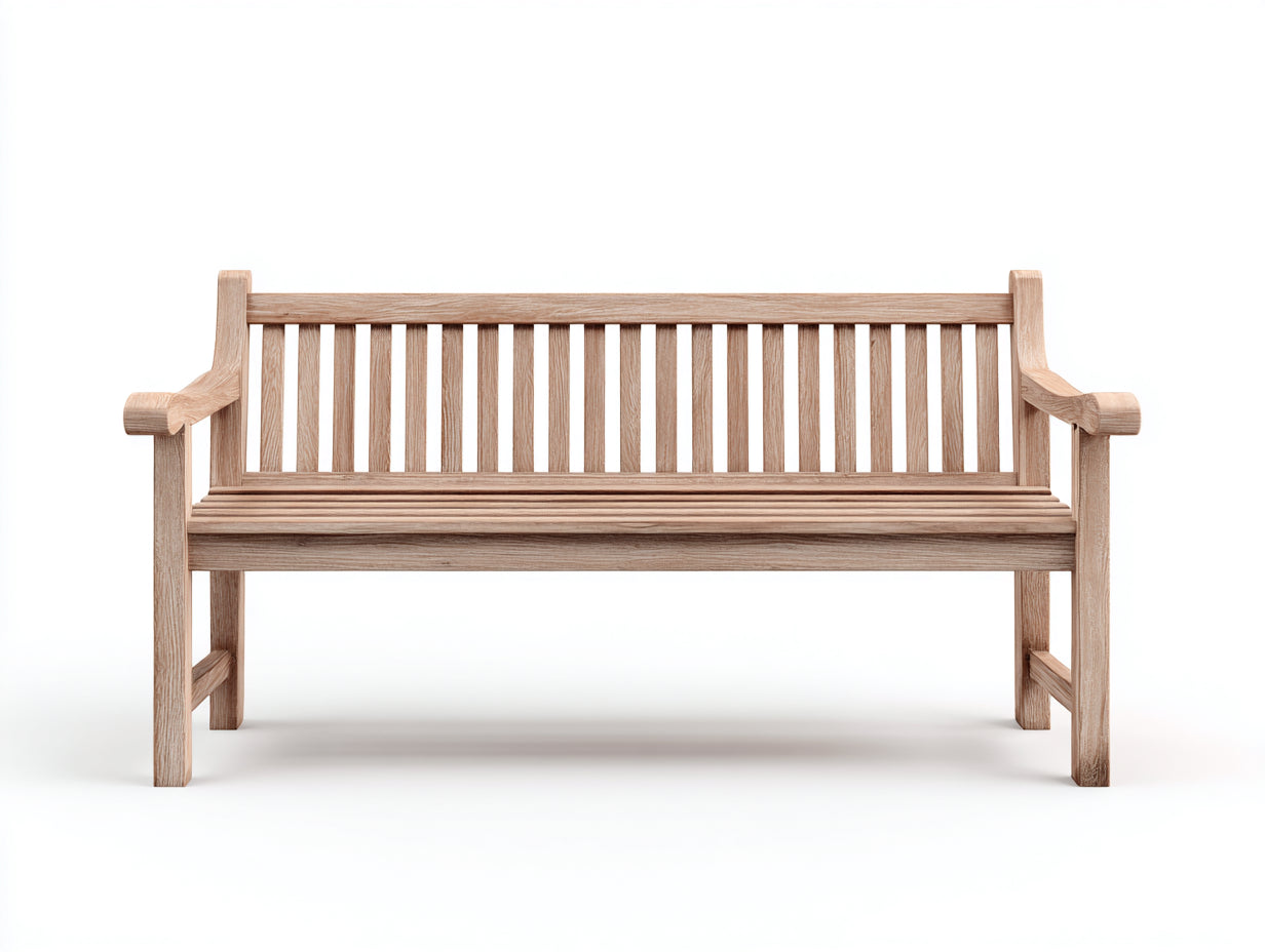Gartenbank Holz 150x62x90 cm - Natur - Klassisches Design für Garten