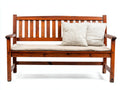 Gartenbank - Holzbank in Braun 150 x 62 x 92 cm - Klassische Sitzbank mit Armlehnen für Garten