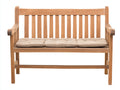 Gartenbank - Holzbank in Naturholz 122 x 58 x 88 cm - Klassische Sitzbank mit Armlehnen für Garten