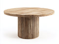 Gartentisch Runder Holztisch 120x120x75 cm - Natur - Modernes Design für Garten