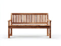 Gartenbank aus Holz 150 x 60 x 88 cm - Natur-Braun - klassischer Gartenbereich