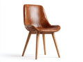 Esszimmerstühle Kunstlederstuhl 53x57x83 cm - Braun - Retro Design für Esszimmer