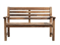Gartenbank Holz 125x58x88 cm - Braun-Naturfarben - rustikales Design für Außenbereich