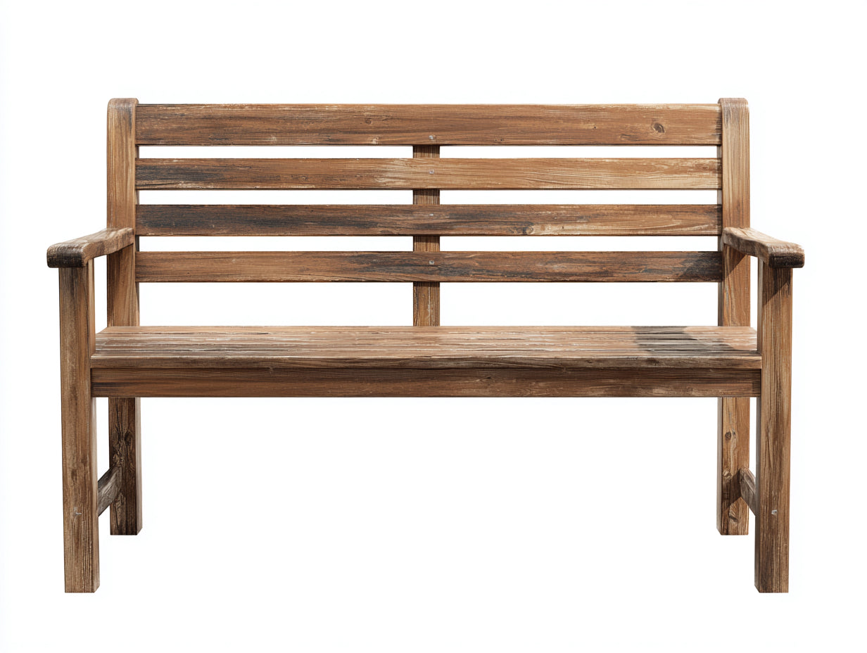 Gartenbank Holz 125x58x88 cm - Braun-Naturfarben - rustikales Design für Außenbereich